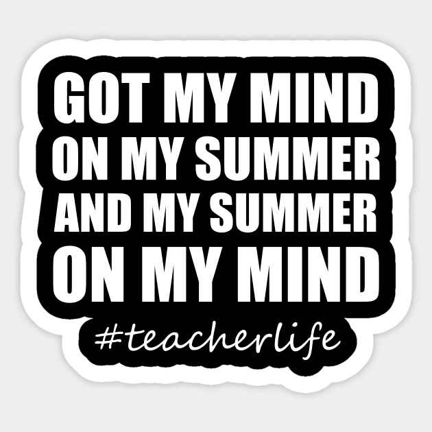 Got My Mind On My Summer and My Summer on My Mind Sticker by teesumi